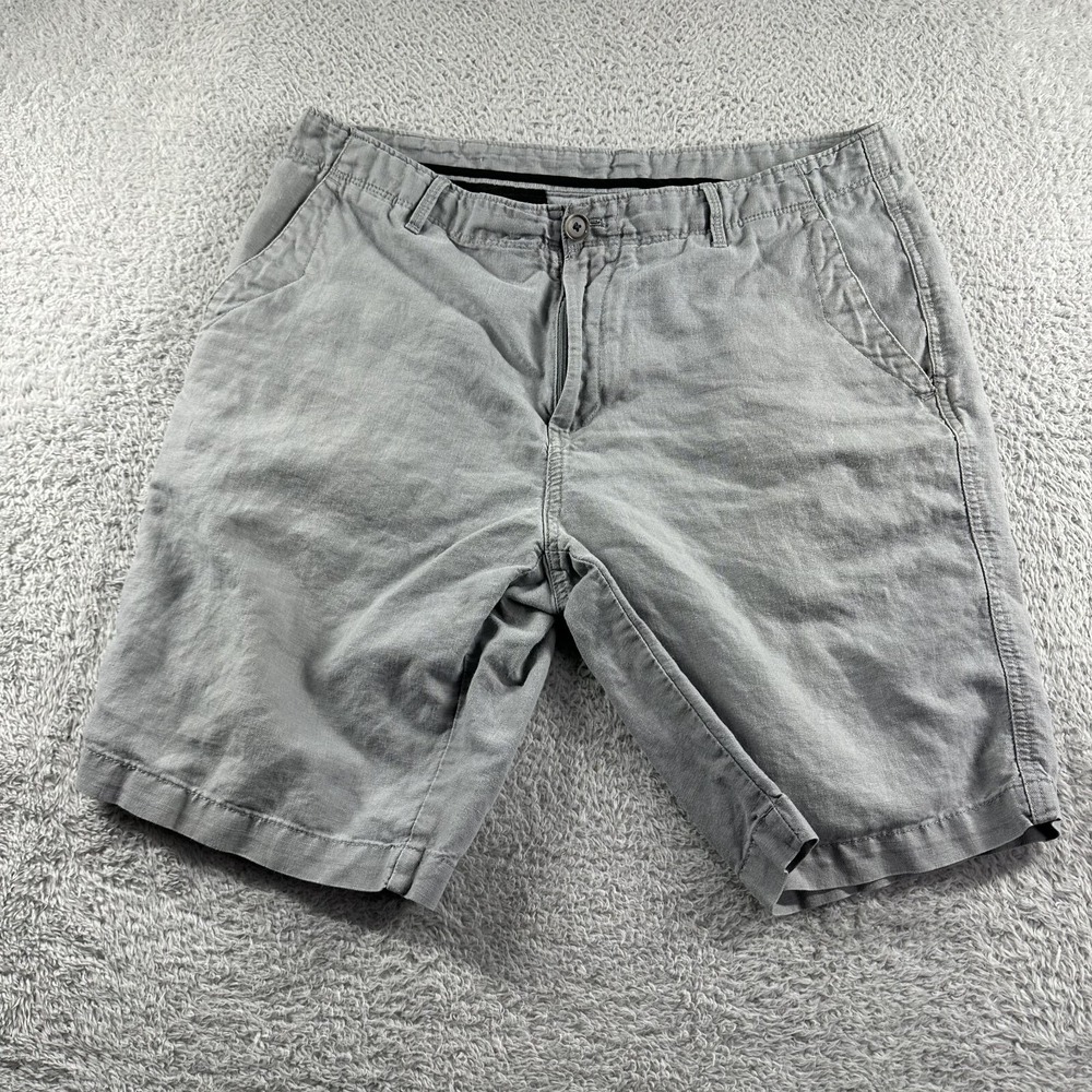Calvin Klein Lightweight Cotton Chino Shorts Mens 34‎ Gray Preppy Beach